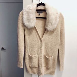 Banana Republic faux fur cardigan